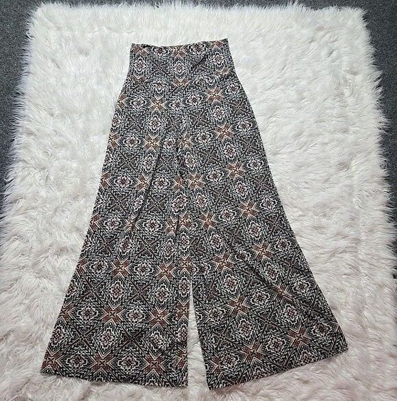 Roz  Ali Pants - Roz &  Palazzo Geometric Print Stretch Wide-Leg Pull-On Pants Size Medium